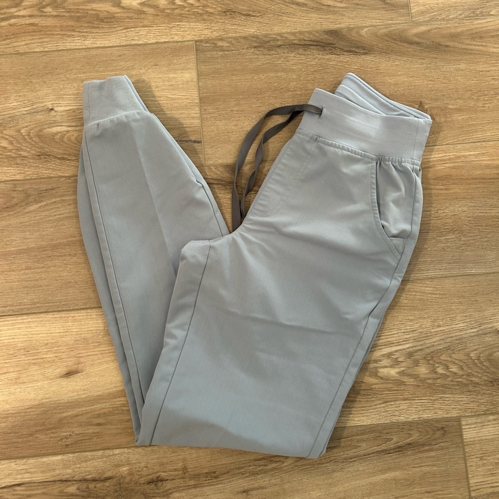 Figs dusty blue scrub pants